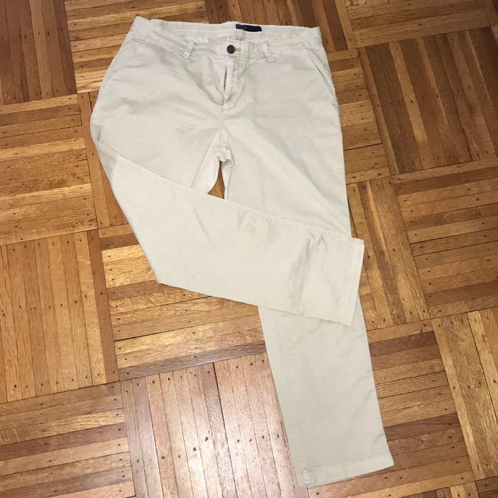 women’s linen straight khakis/chinos